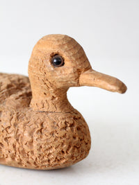 vintage hand-carved wooden duck