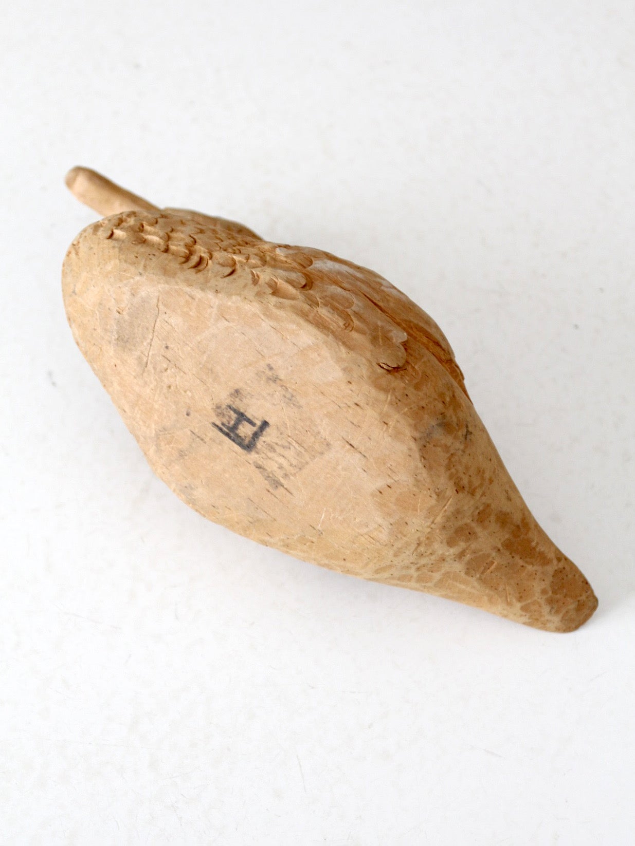 vintage hand-carved wooden duck