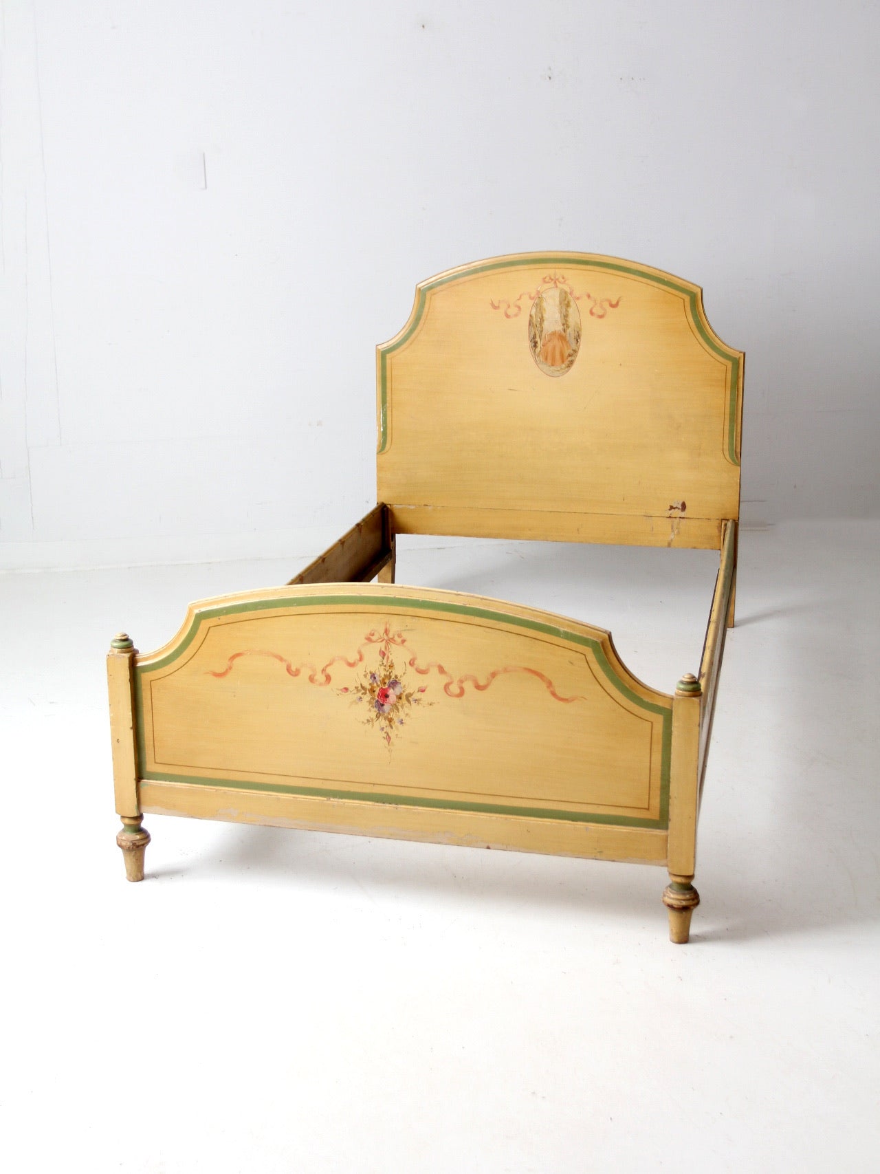 antique French Provincial twin bed