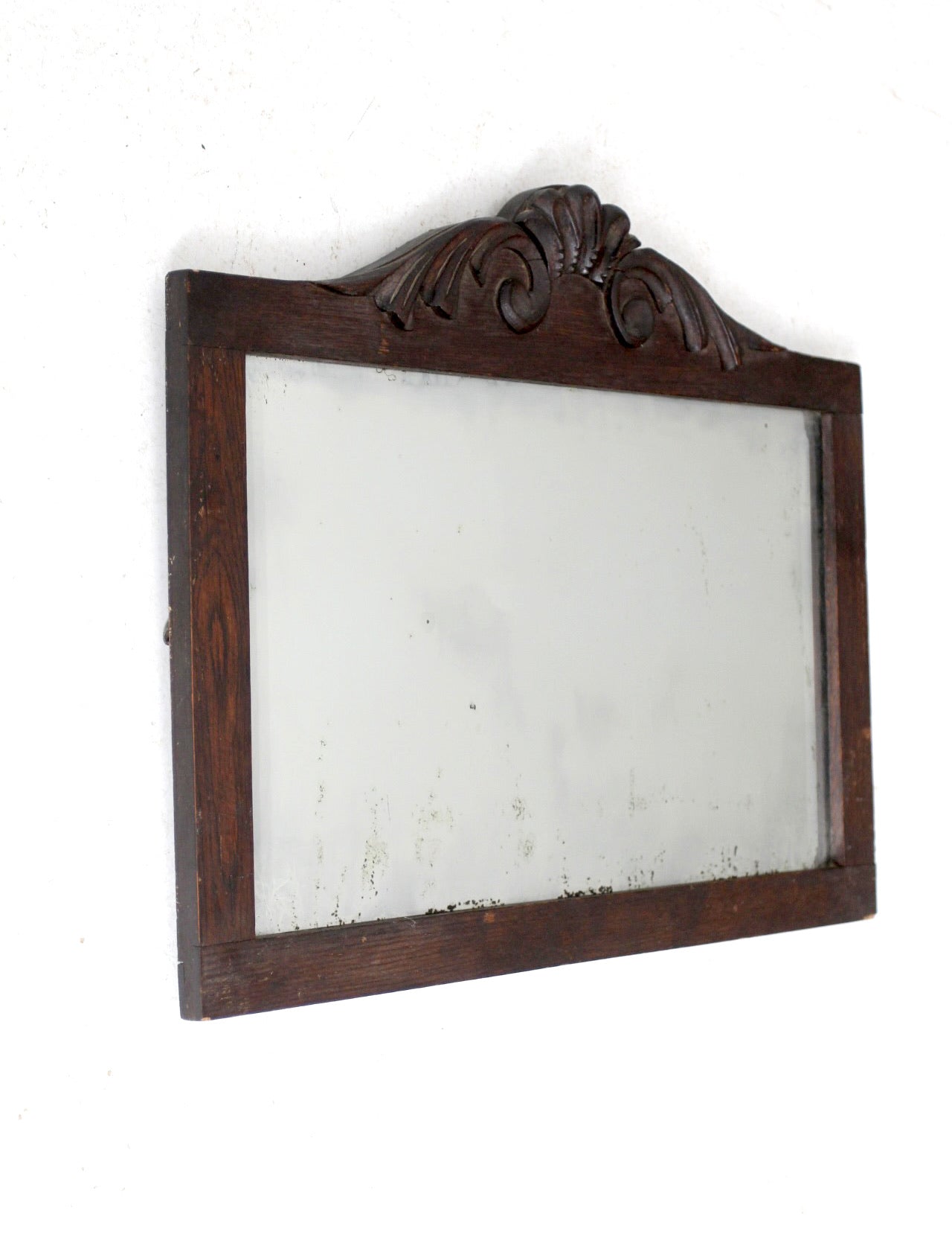 antique carved wood mirror