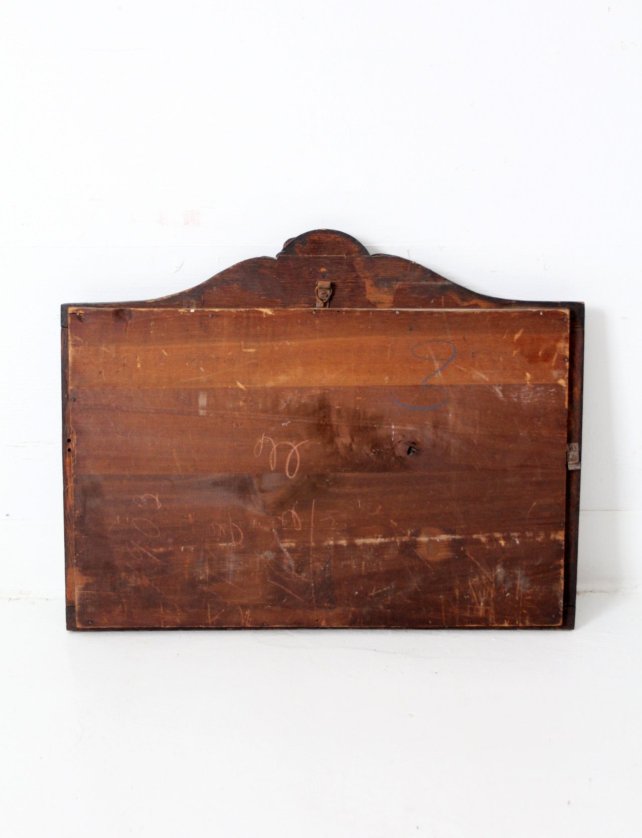 antique carved wood mirror