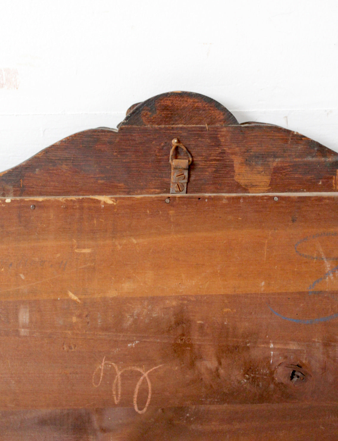 antique carved wood mirror