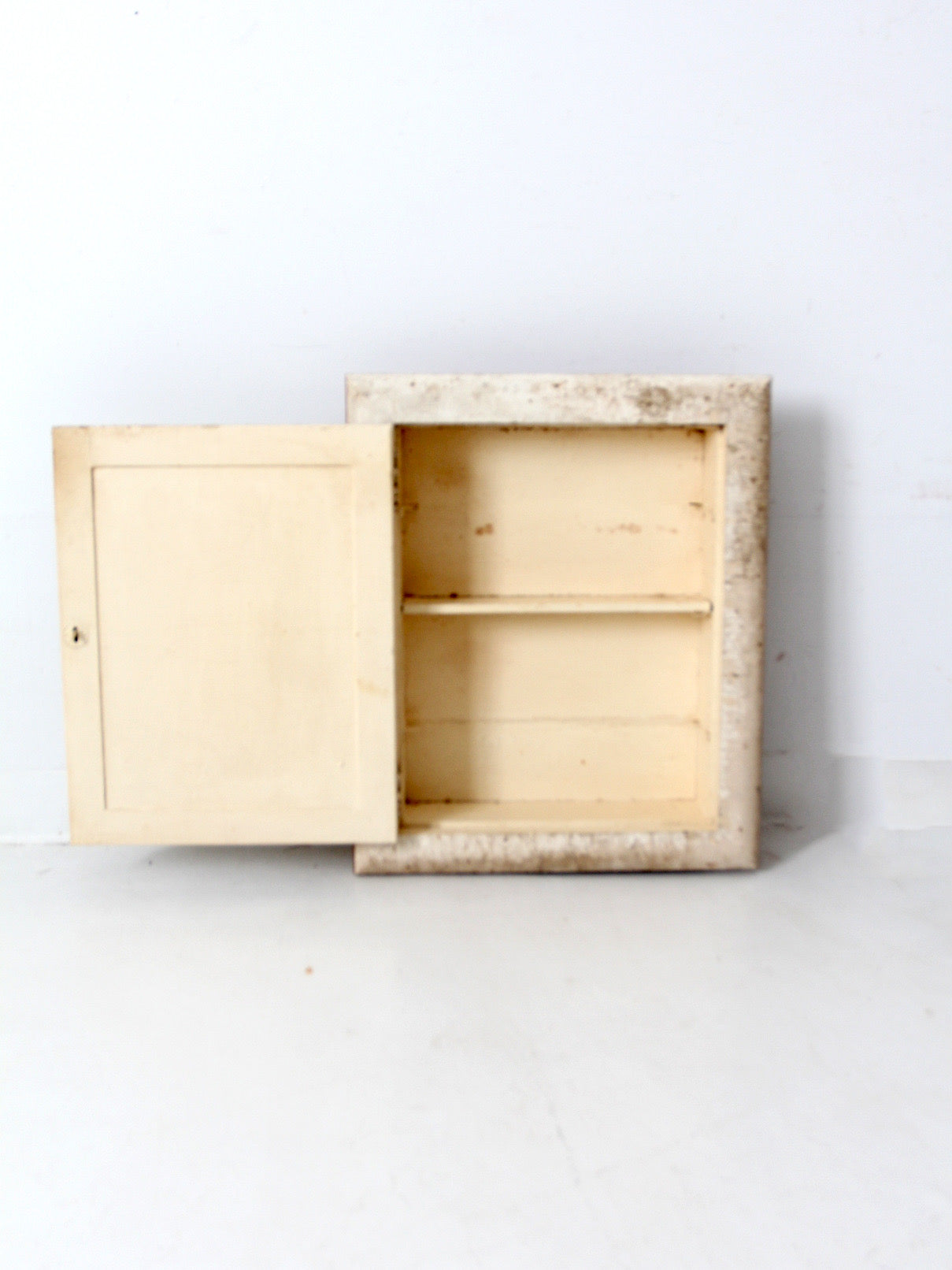 antique recessed medicine cabinet with mirror