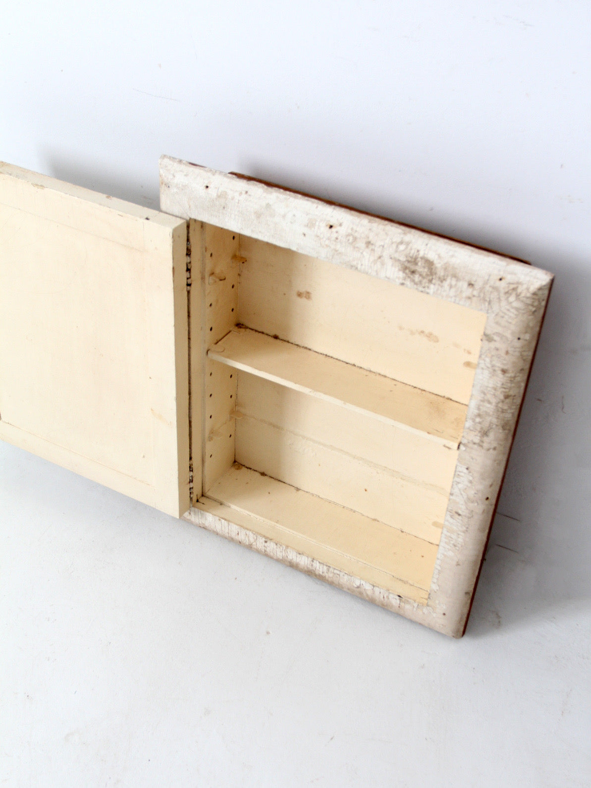 antique recessed medicine cabinet with mirror