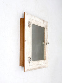antique recessed medicine cabinet with mirror