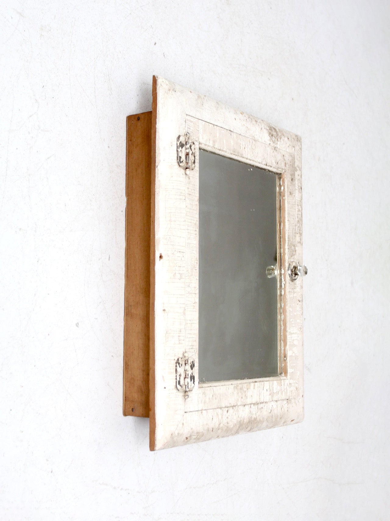 antique recessed medicine cabinet with mirror