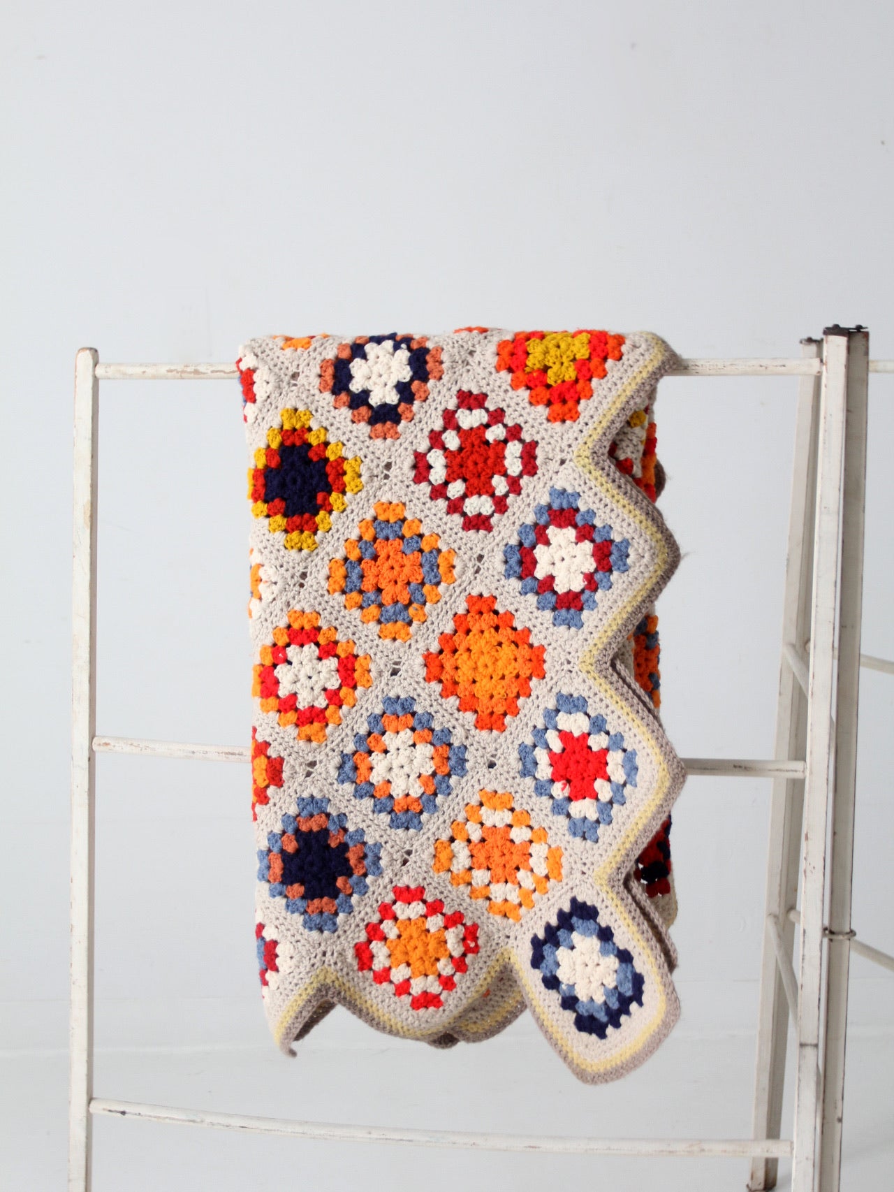 vintage crotchet granny square quilt