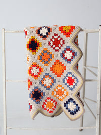vintage crotchet granny square quilt