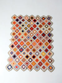 vintage crotchet granny square quilt