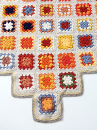 vintage crotchet granny square quilt