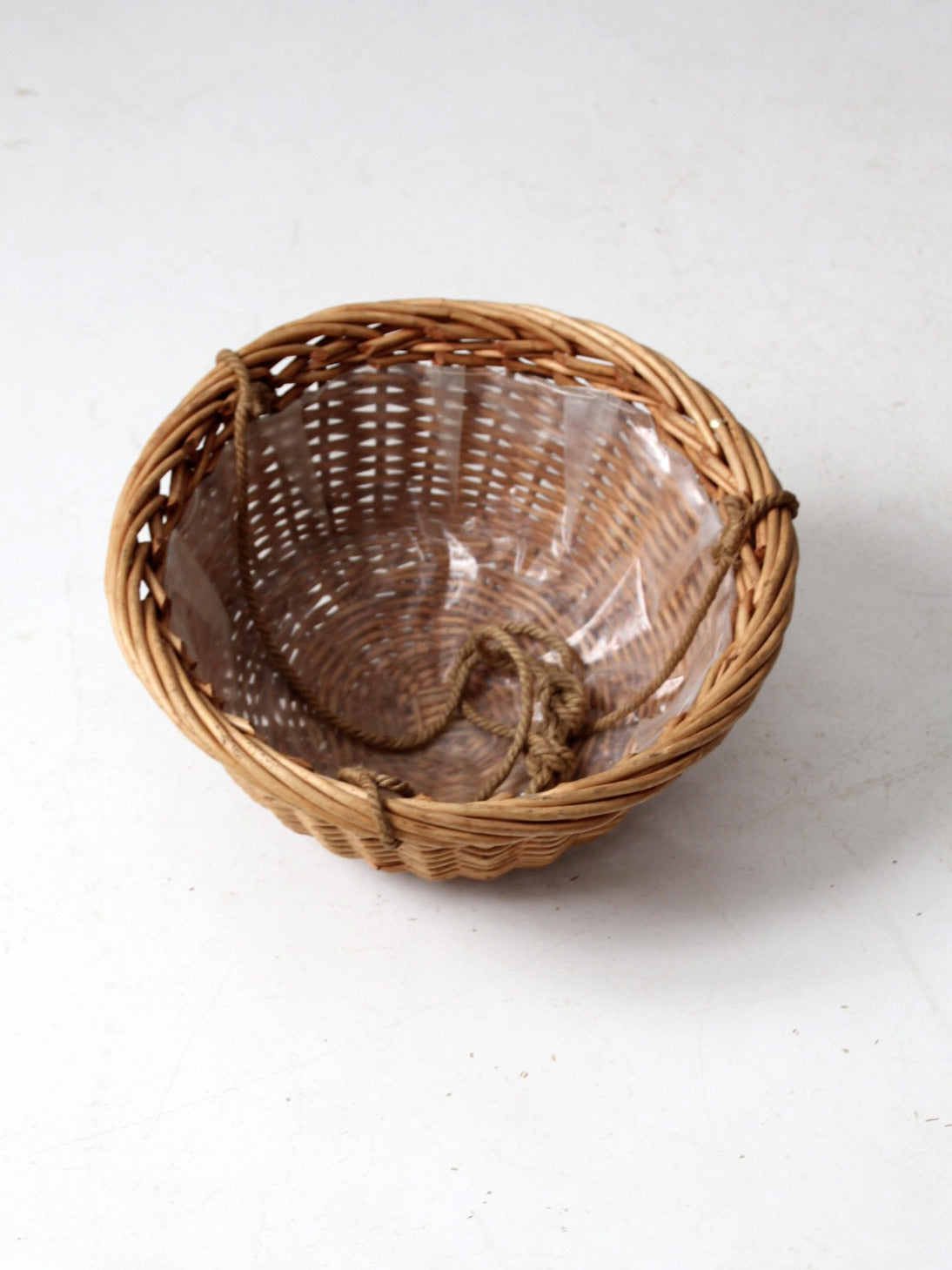 vintage wicker hanging basket