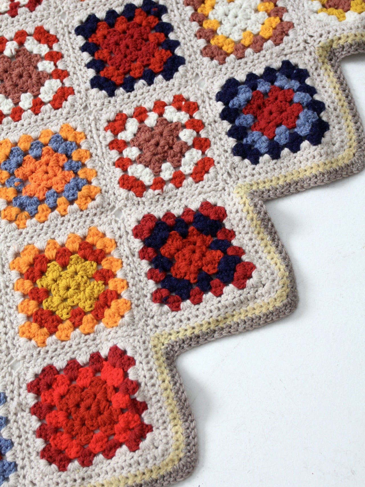 vintage crotchet granny square quilt