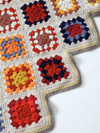 vintage crotchet granny square quilt
