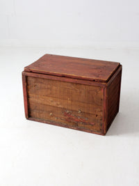 vintage rustic wooden storage box