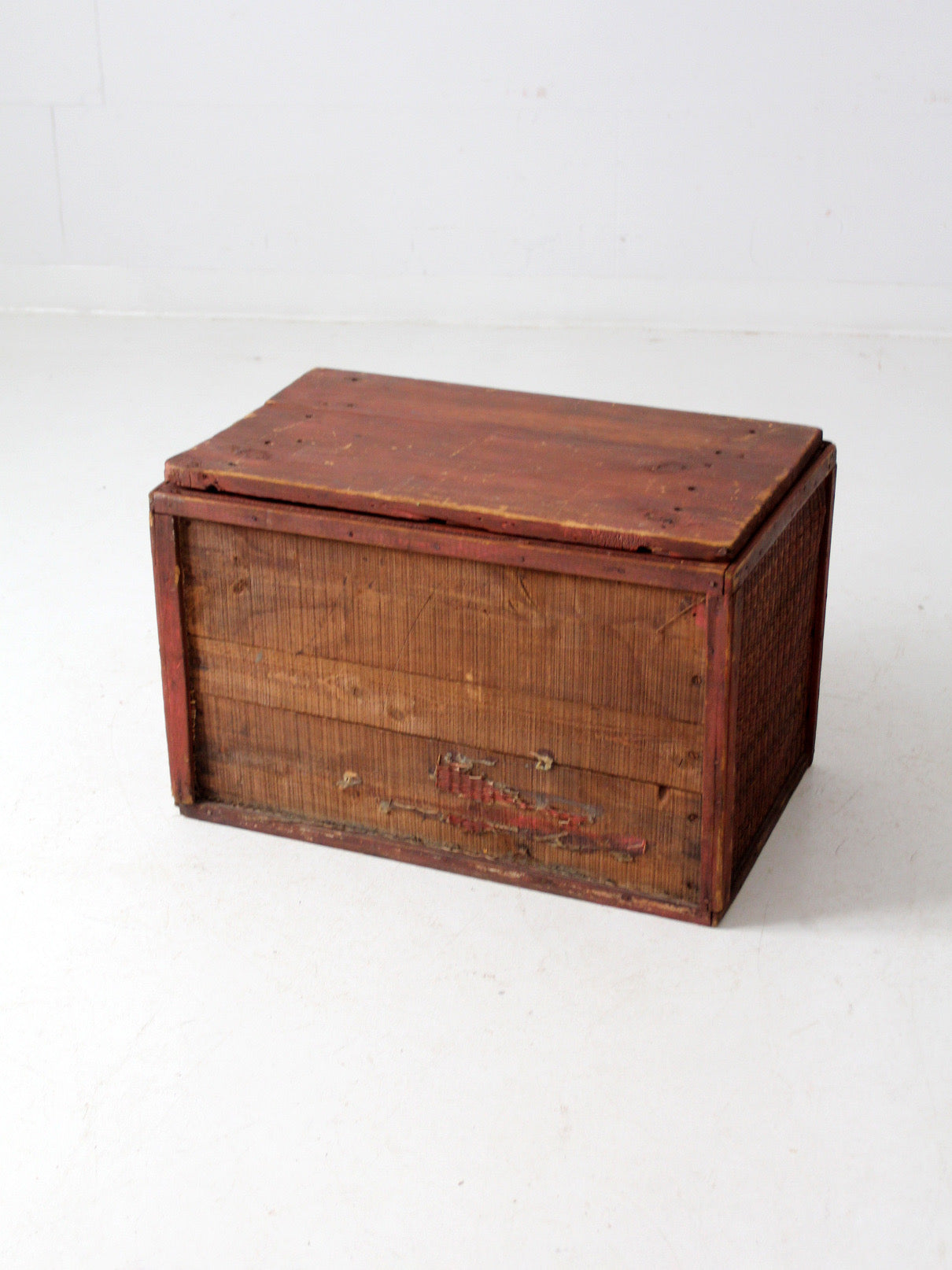 vintage rustic wooden storage box