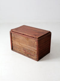 vintage rustic wooden storage box