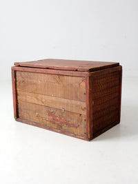 vintage rustic wooden storage box