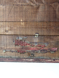 vintage rustic wooden storage box