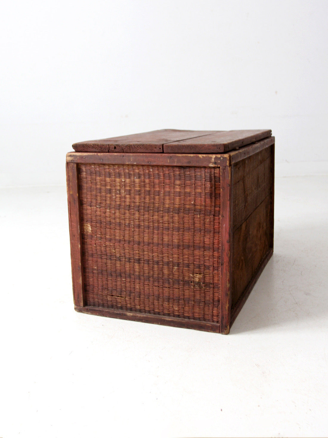 vintage rustic wooden storage box