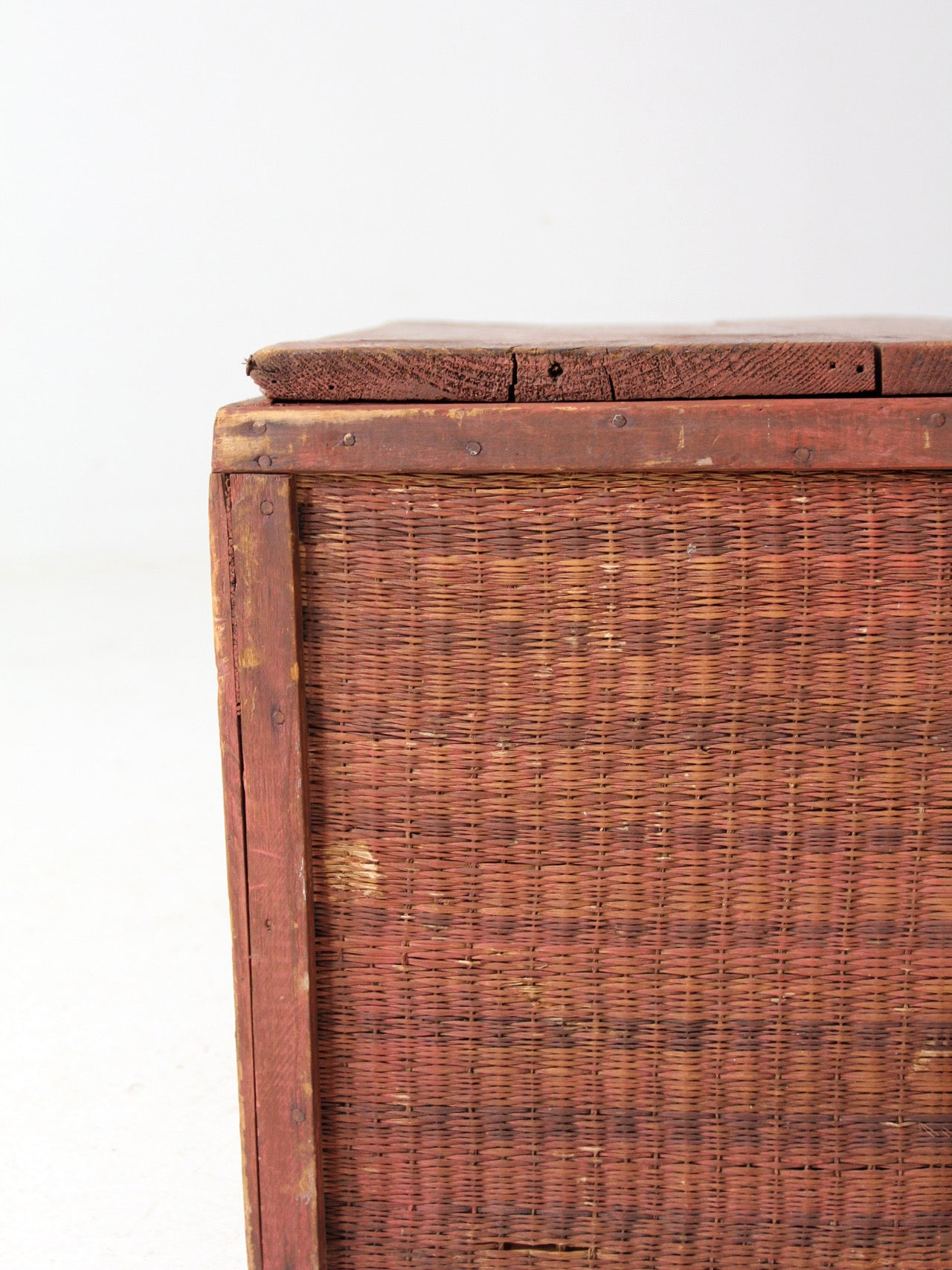 vintage rustic wooden storage box