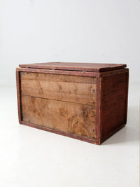 vintage rustic wooden storage box