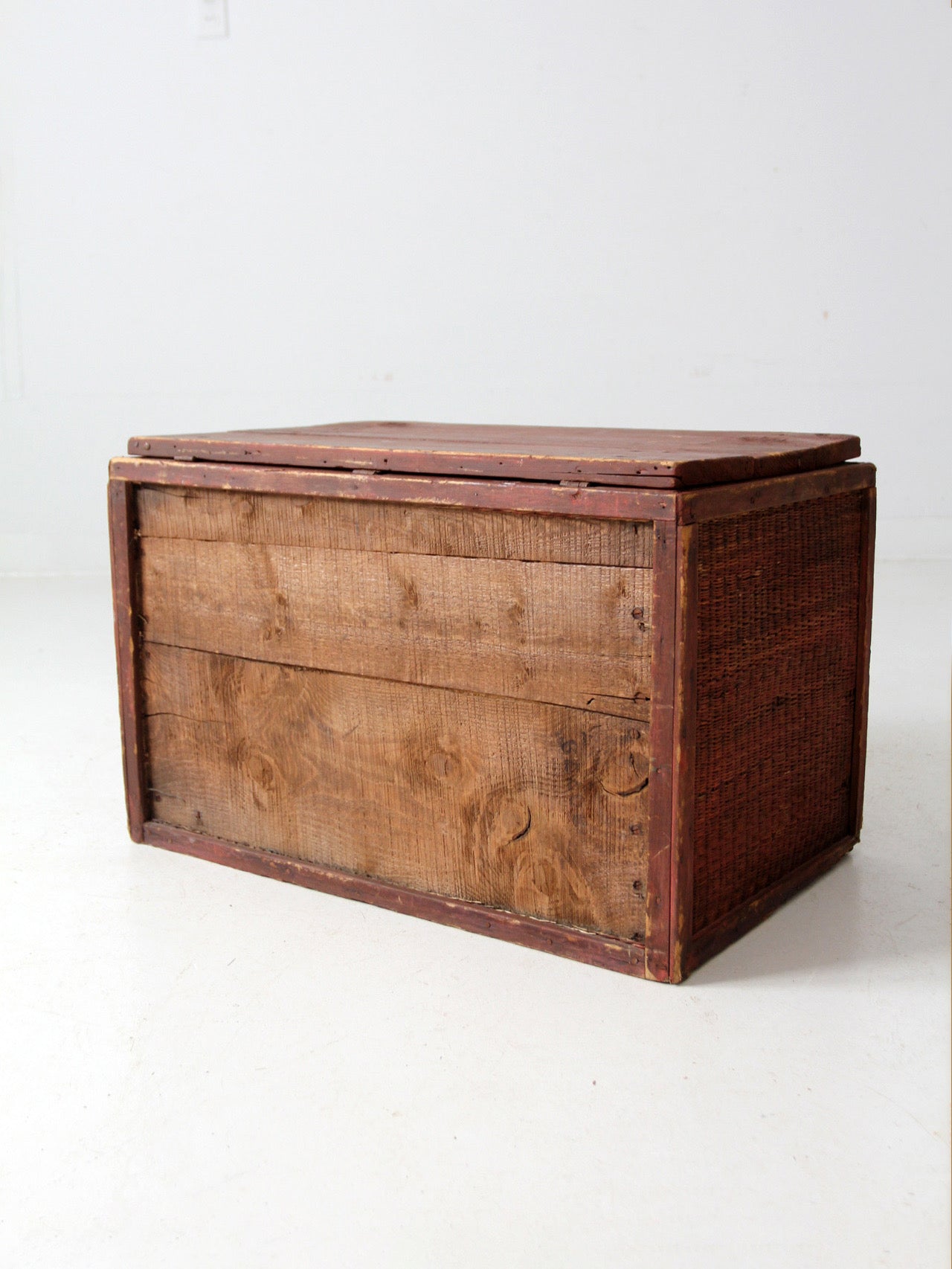 vintage rustic wooden storage box