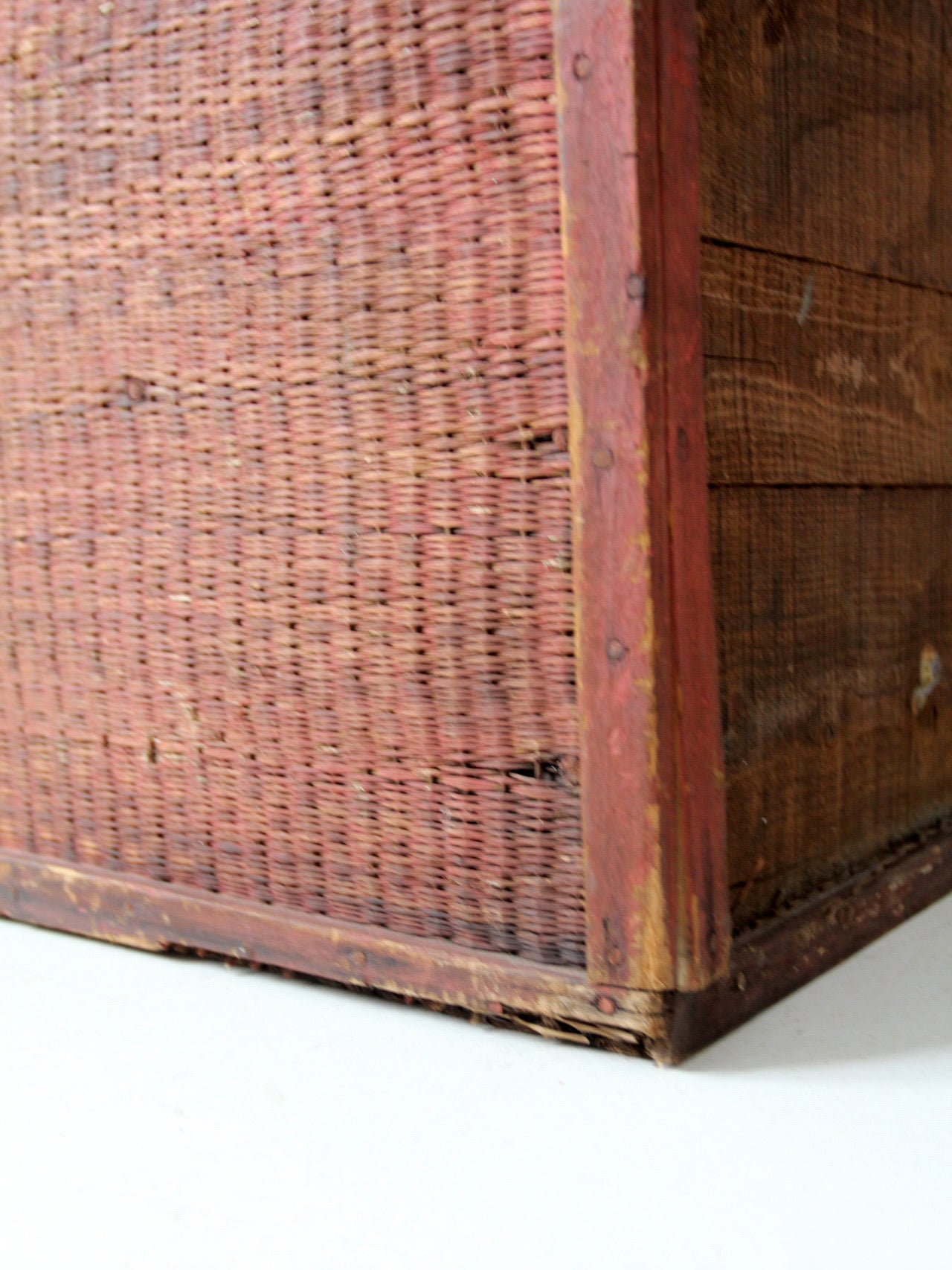 vintage rustic wooden storage box