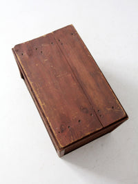 vintage rustic wooden storage box