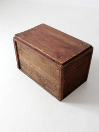 vintage rustic wooden storage box