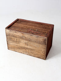 vintage rustic wooden storage box