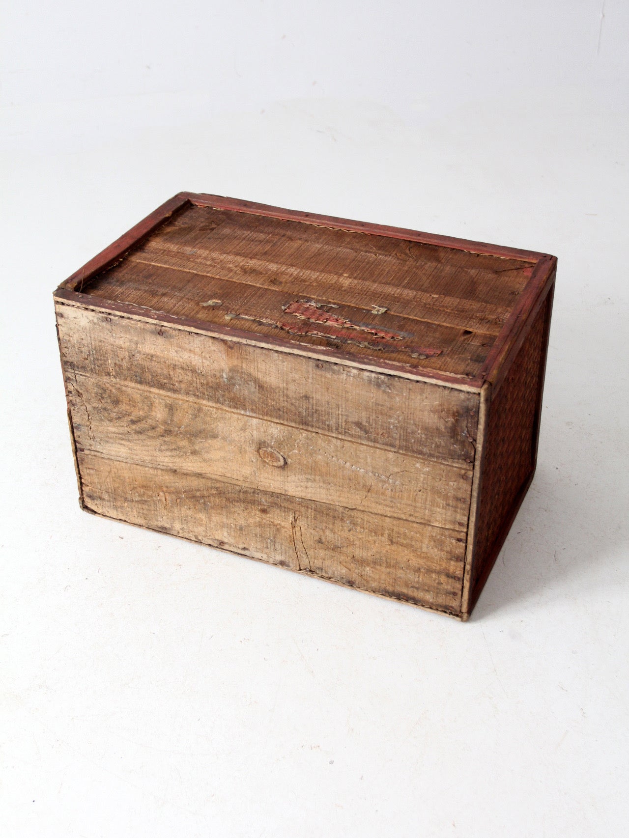 vintage rustic wooden storage box