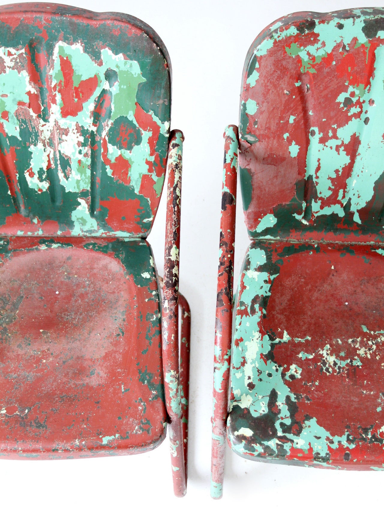 mid century patio chairs pair