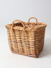 vintage woven storage basket