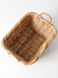 vintage woven storage basket