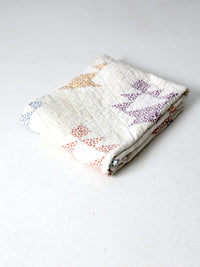 vintage hand stitched quilt 61 x 43