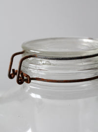 vintage Italian Ermetico glass jars pair