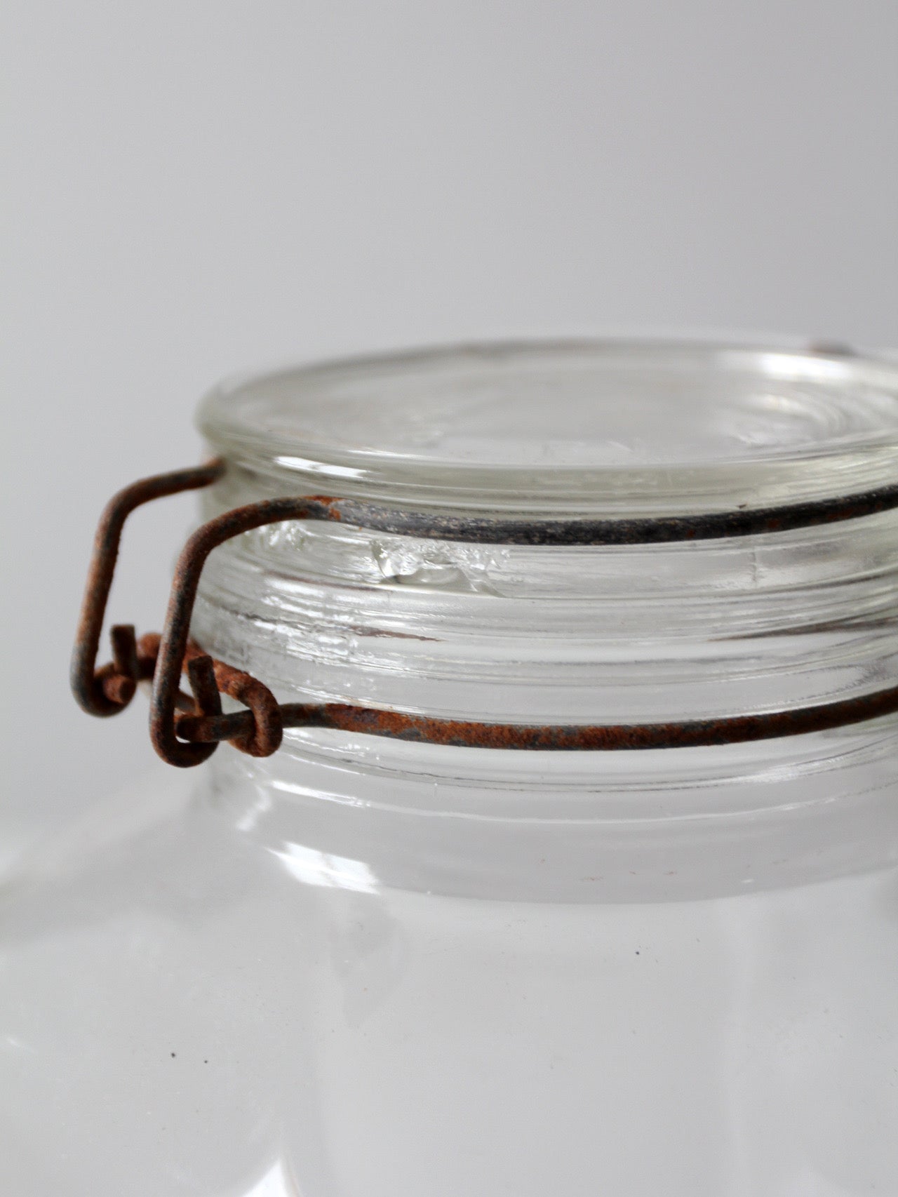 vintage Italian Ermetico glass jars pair