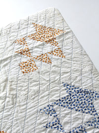 vintage hand stitched quilt 61 x 43