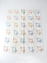 vintage hand stitched quilt 61 x 43
