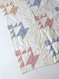 vintage hand stitched quilt 61 x 43