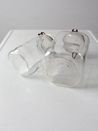vintage Italian Ermetico glass jars pair