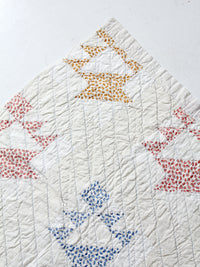 vintage hand stitched quilt 61 x 43