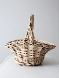 vintage large painted wicker basket