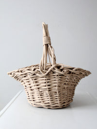 vintage large painted wicker basket