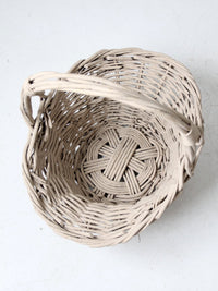 vintage large painted wicker basket