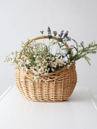 vintage wicker harvest basket