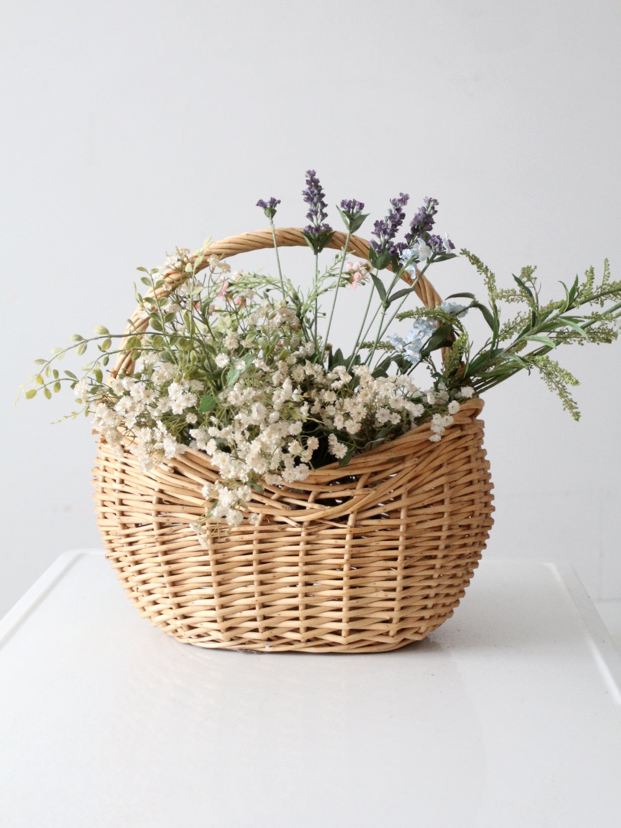 vintage wicker harvest basket
