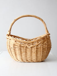 vintage wicker harvest basket