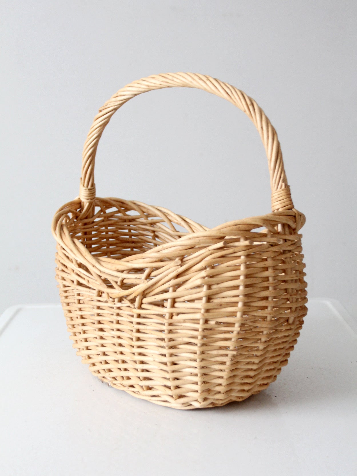 vintage wicker harvest basket