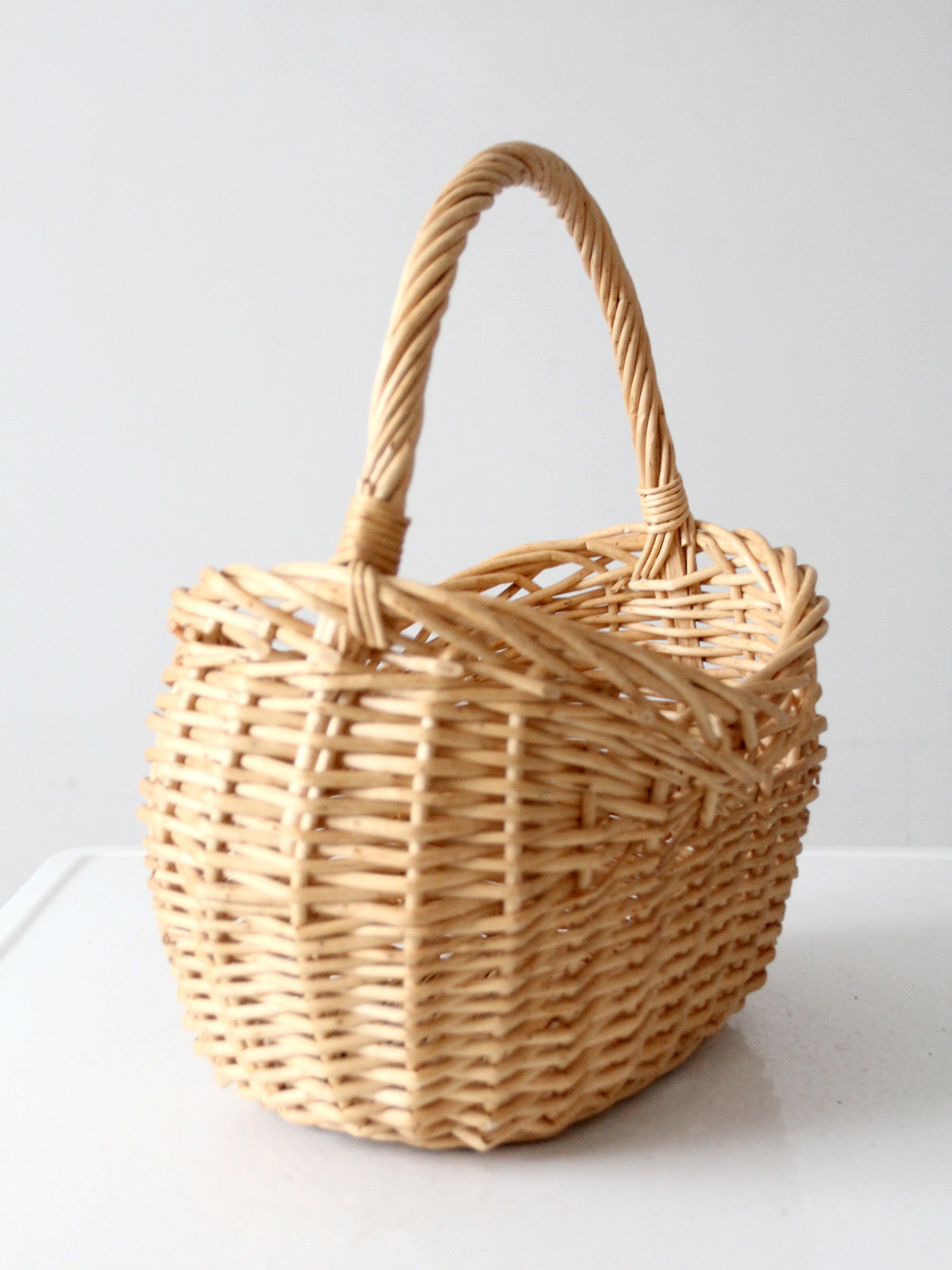 vintage wicker harvest basket